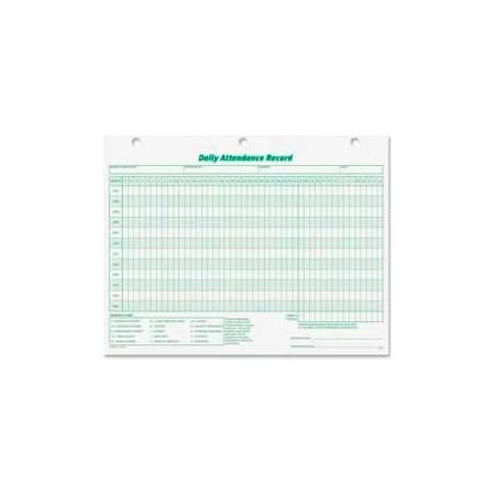Tops Business Forms Tops Daily Attendance Record Forms, 11" x 8-1/2", White, 50 Sheets/Pack 3284